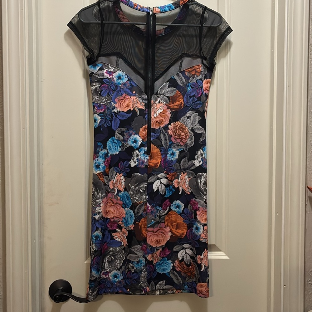 Floral & Mesh Dress size Small - Picture 4 of 6